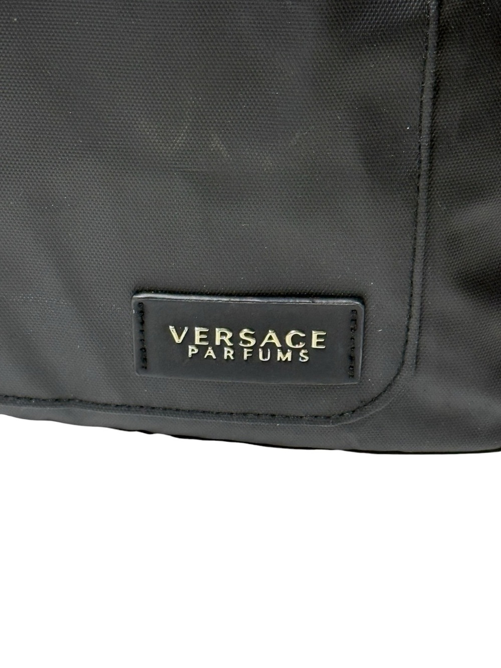 Versace Parfums Black Nylon Backpack with Gold Trim - Picture 9 of 10